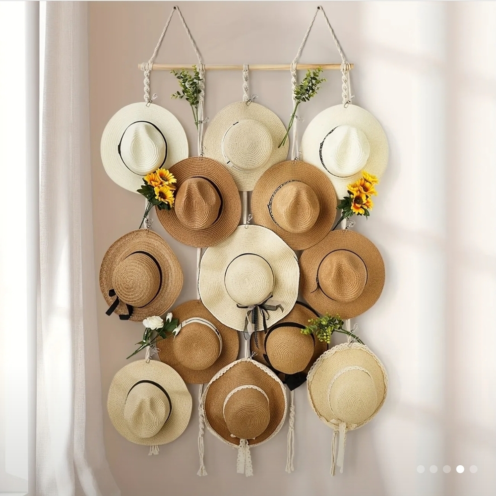 Boho Hat Wall Organizer